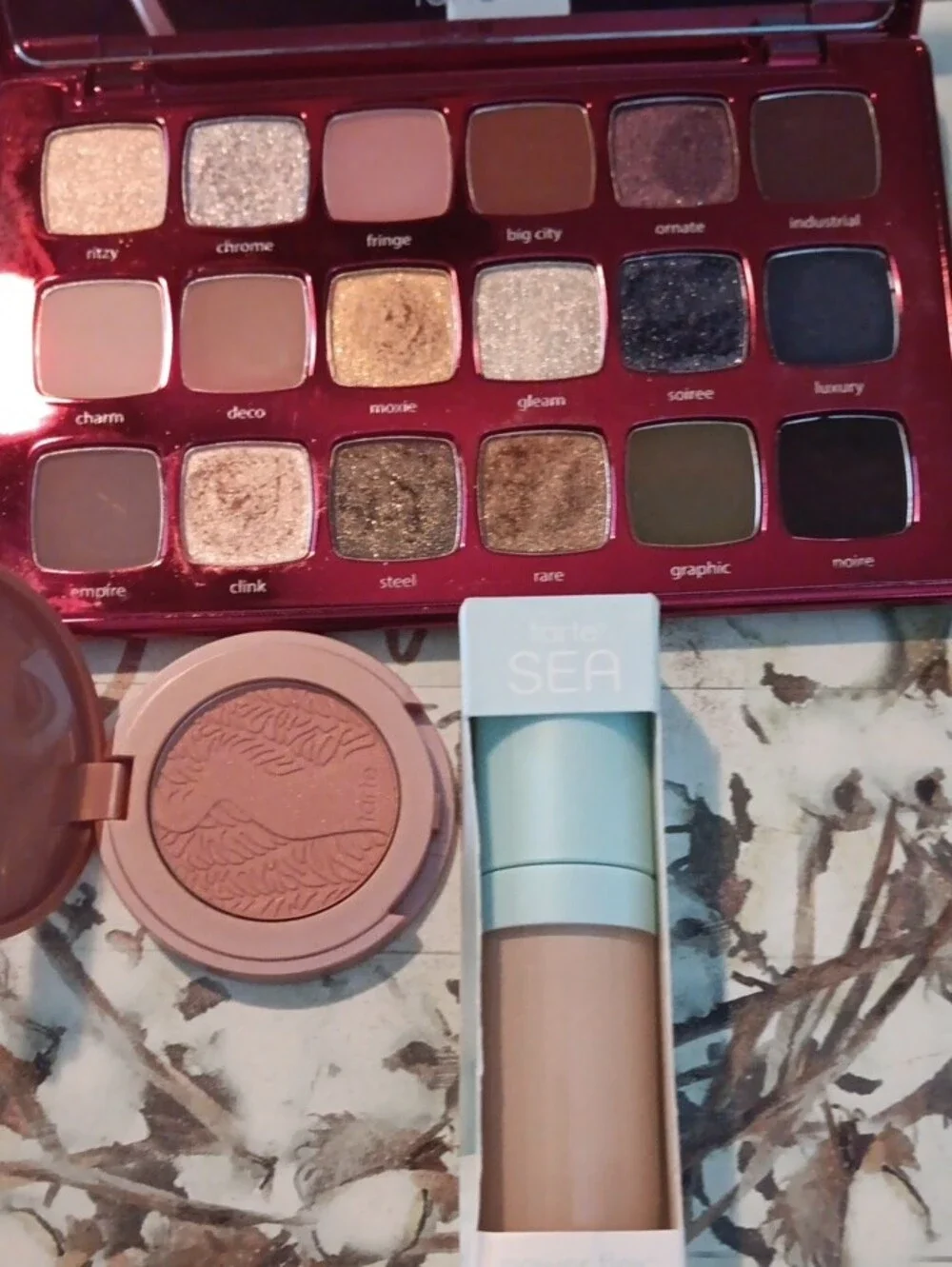 tarte Eyeshadow Palette, Concealer, And Blush